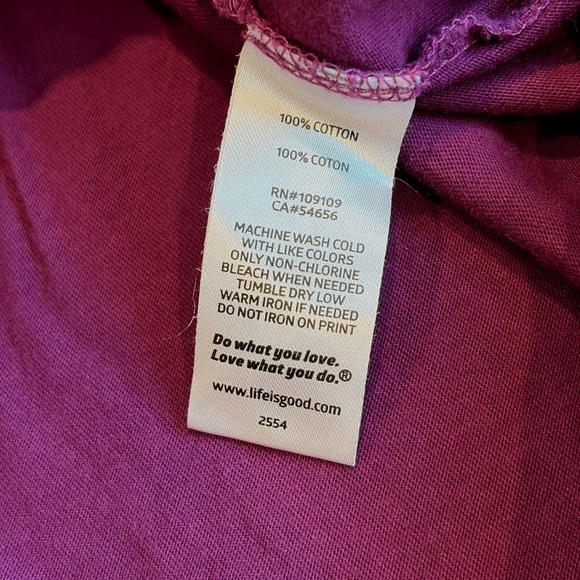 Life is Good Purple Bird Mountain Dog Women's XL T-shirt - Picture 5 of 6